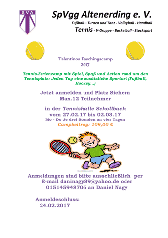 Fasching-Tenniscamp